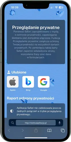 Slottica — otwórz Safari na iPhonie